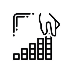 Black line icon for fundamental