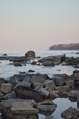 Fototapeta na wymiar Sunset on the coast