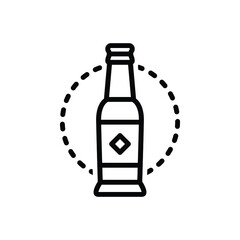 Black line icon for bottle
