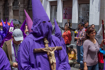 Catholic procession, Holy Friday, Quito.