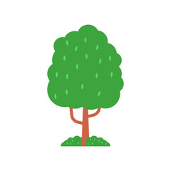 Simple and cute tree vector  isolated on white background suitable for icon or illustration