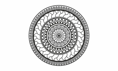 mandala for laser cutting. Stencil mandala for cutting from a variety of materials.