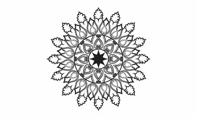 mandala for laser cutting. Stencil mandala for cutting from a variety of materials.