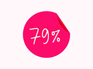 79 percent sticker, 79% image