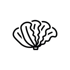 Black line icon for cos