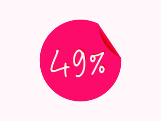 49 percent sticker, 49% image
