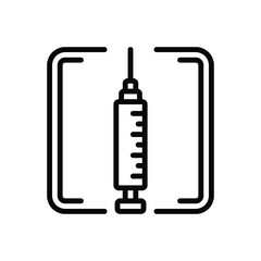 Black line icon for needle