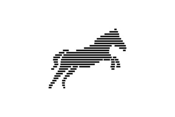 horse line logo. very suitable for companies, industries, businesses, icons, initials, etc