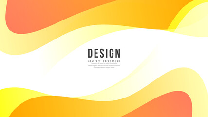 Obraz premium Abstract Color background, orange swaying curve is a frame with copy space , Flat Modern design for presentation , illustration Vector EPS 10