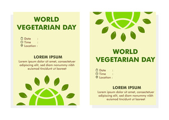 world vegetarian day poster design template. flyer design template. perfect for business marketing, and promotion