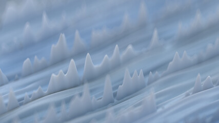 Obraz premium White wavy sine signal 3D render illustration
