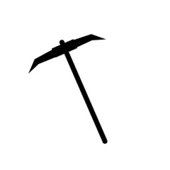 Shovel and pickaxe tools. Concept symbol mining industry equipment.