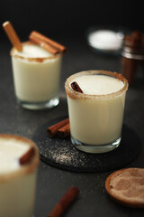 Kogel mogel drink made from eggs with cream