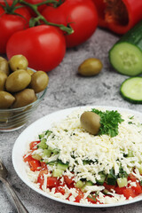 Shopsky salad - national Bulgarian dish