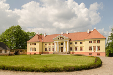 Fototapeta na wymiar Durbe castle in sunny spring day, Latvia.