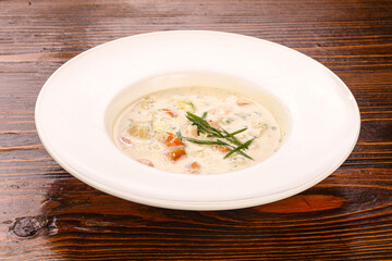 Finnish traditional Fish cream soup