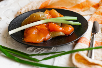 salmon with vegetables