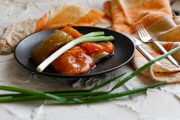 grilled salmon steak