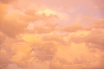 Blurred golden sky and cloud on sunset background