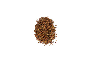 Coriander seeds isolated on a white background and clipping path.