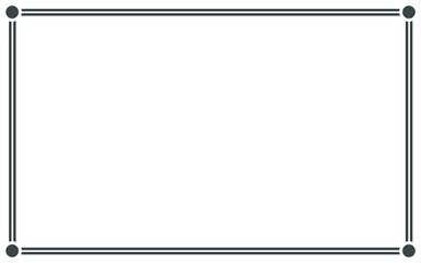black simple line border frame