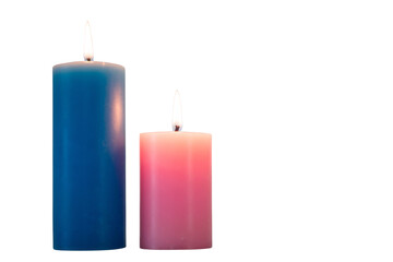 candles isolated on white background