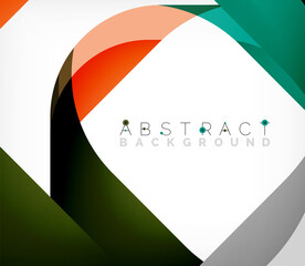 Abstract square shape with overlapping waves, minimal geometric background. Vector Illustration For Wallpaper, Banner, Background, Landing Page