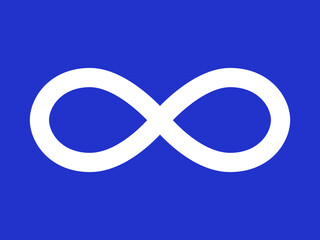 Metis flag blue flag in real proportions and colors, vector - obrazy, fototapety, plakaty