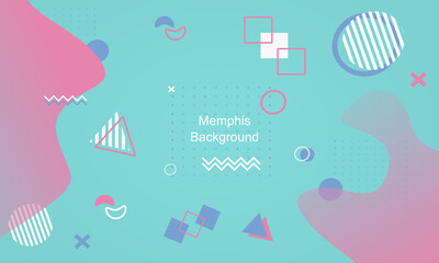 Memphis background art design vector, good for virtual background or wallpaper