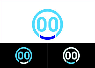 Initial Letter C100 and Smile Logo or Icon Design Vector Image Template