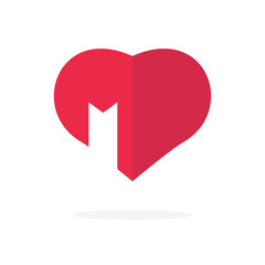 Book store logo vector or education and learning love concept logotype flat cartoon illustration isolated, bookstore of library symbol idea with heart shaped book and bookmark