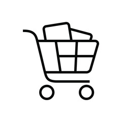 Grocery shopping cart icon