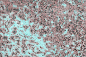 Old crack paint on iron surface