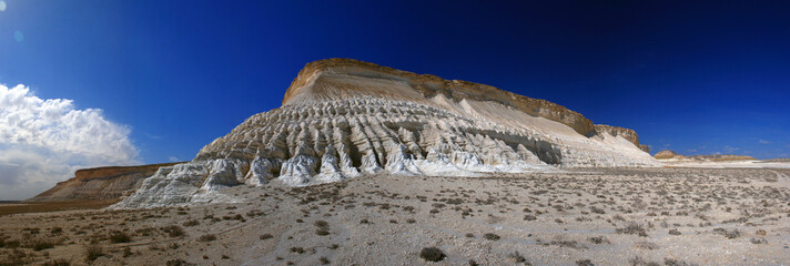 Western Kazakhstan. Ustyurt plateau. Rocky outcrops near Mount Tuzbair.