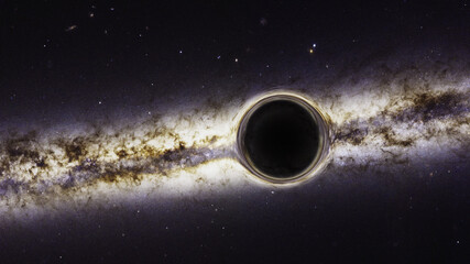 Black hole in space - obrazy, fototapety, plakaty