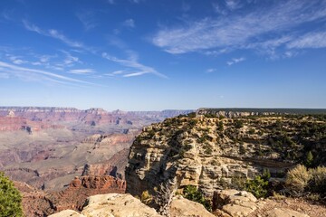 Fototapeta na wymiar An overlooking landscape view of Grand Canyon National Park, Arizona