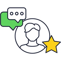 Social media influencer avatar vector flat icon
