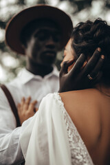 Naklejka premium Wedding Day and beautiful Wife