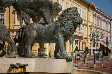 Millennium Fountain in Szeged ,Hungary,july 2021 