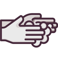 Washing Hand Two Tone icon