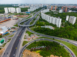 Busy roads near residential district