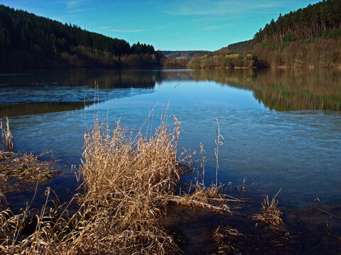 Marbach-Stausee im Odenwald