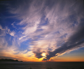 Abend an der Küste in Norwegen