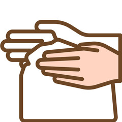 hand towel one color icon