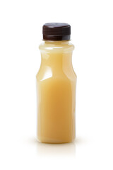 Finger root smoothie tea in plastic bottle isolated on white background.