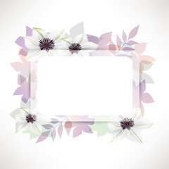 クレマチスの花のイラスト背景