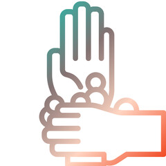 Washing Hand hand gradient icon