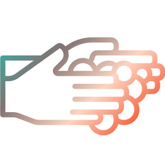 Washing Hand gradient icon