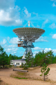 Old soviet abandoned radar satellite radio dish
