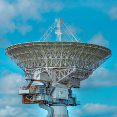 Old soviet abandoned radar satellite radio dish